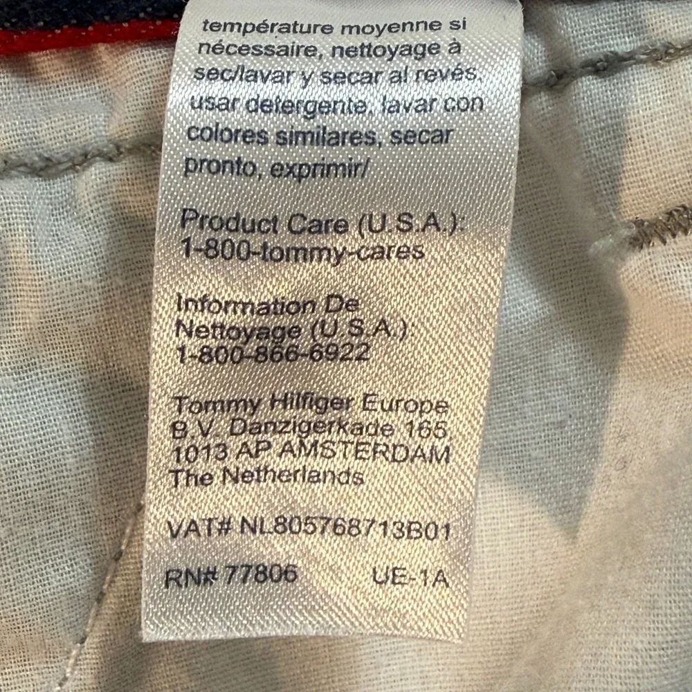 Tommy Hilfiger Mens Tan Khaki Cotton Twill Cargo Shorts Size 36 Utility Casual